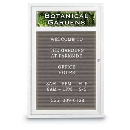 United Visual Products Indoor Enclosed Combo Board, 42"x32", Gold Frame/Blk Porc & Ultramarine UVCB4232G-BLKPORC-ULTMAR